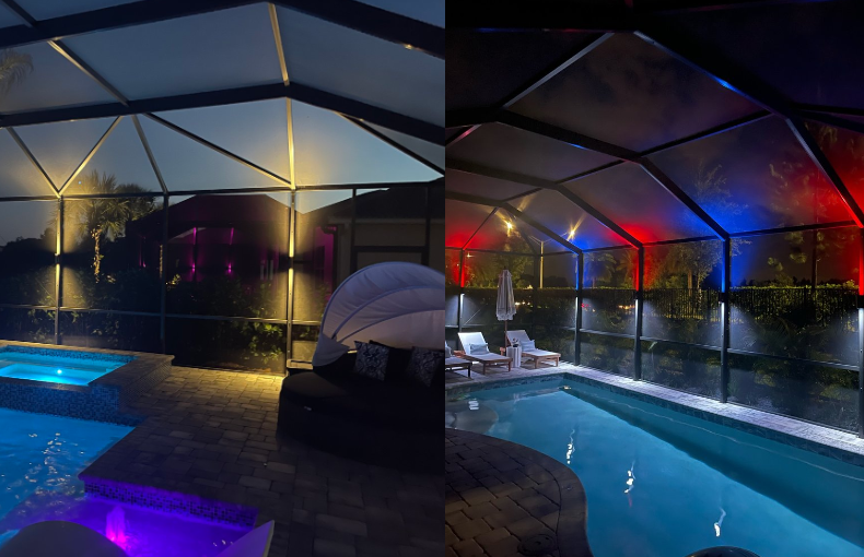 Pool Cage and Fence Lighting